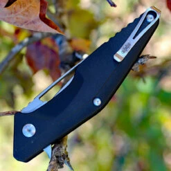 Brous Blades Division Liner Lock Flipper -Blk Polymer (4.5" SW D2) BRBM005S -Knifeworks Sales Shop 005s.4 67856.1679668718
