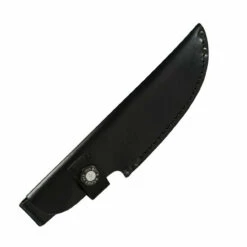 Buck Knives Buck 104 Compadre Camp Knife, 4.5" 5160 Spring Steel Black Coated Blade, Natural Canvas Micarta Handle, Black Leather Sheath -Knifeworks Sales Shop 0104BRS1 B 1 43160.1620856086