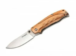 Boker Magnum 01MB700 Pakka Hunter, 3.7" 440 Plain Blade, Pakka Wood Handle