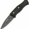 Boker Plus 02BO065 Farkas Bushcraft, 3.8" Stonewash D2 Plain Blade, Black Micarta Handle