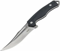 Boker Plus 02BO771 Masada, 4.6" Stonewash D2 Plain Blade, Black G-10 Handle