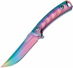 Boker Magnum 02RY543 Rainbow Unicorn, 4.3" 440A Plain Blade, Aluminium Handle