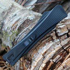 Boker Plus Falcon 2.0 OTF Automatic Blk Alum (3.4" D2 Satin Recurve) 06EX245 -Knifeworks Sales Shop 06EX245.3 61384.1645549452