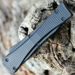 Boker Plus MINI Eagle 2.0 OTF Automatic Blk Alum (2.8" D2 Satin Recurve) 06BO246 -Knifeworks Sales Shop 06EX246.2 06593.1645558515