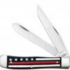 Case Stripes Of Service Trapper 7310, 3.125" SS Blade, Natural Bone Handle