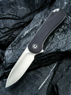 CIVIVI Elementum-Blk Ebony Wood (2.96" Satin D2) C907D