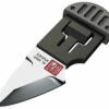 Al Mar Stinger Keychain 1001GYBK, 1.3" D2 Plain Blade, PP + TPR Handle-Gray