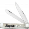 Case Trapper 10430 Papaw Embellished Smooth Natural Bone Handle W/Gift Tin (6254 SS)