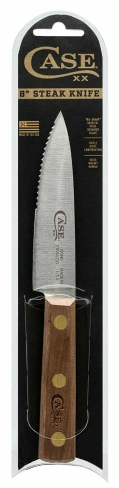 Case 8"Steak Knife, Solid Walnut Handle (11079)