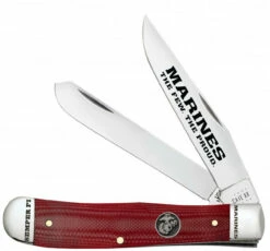 Case Trapper 13197 United States Marine Corps Smooth Red G-10 Handle (10254 SS)