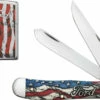 Case Trapper 14331 Ford Embellished Vintage Flag W/ Zippo Lighter Gift Set (6254 SS)