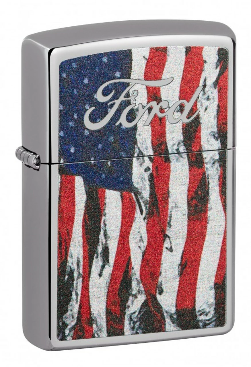 Case Trapper 14331 Ford Embellished Vintage Flag W/ Zippo Lighter Gift Set (6254 SS) 3 Case Trapper 14331 Ford Embellished Vintage Flag W/ Zippo Lighter Gift Set (6254 SS) - Image 3