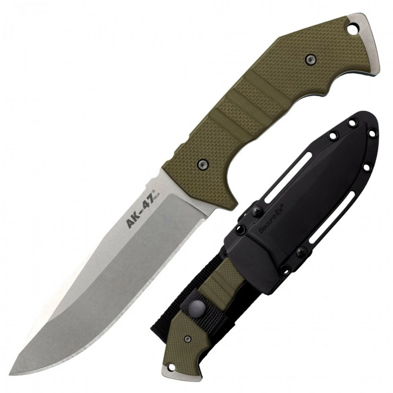 Cold Steel AK-47 Field Knife 14AKA, 5 1/2" CPM-3V Stonewash Blade, OD Green G10 Handle 1 Cold Steel AK-47 Field Knife 14AKA, 5 1/2" CPM-3V Stonewash Blade, OD Green G10 Handle