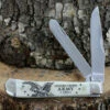 Case Trapper 15034 U.S. Army Embellished Smooth Natural Bone Handle (6254 SS)