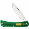 Case Sodbuster Jr. 15766 John Deere Bright Green Jig Bone Handle (6137 SS)