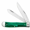 Case Trapper 15772 John Deere Smooth Green Pearl Kirinite Handle (10254 SS)
