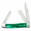 Case Medium Stockman 15776 John Deere Smooth Green Pearl Kirinite Handle (10318 SS)