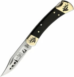 Buck 110 Elk- Ebony Wood (3.75" 420HC) YH401