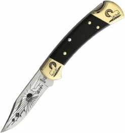 Buck 112 Wolf Ebony Wood (3.00" Satin 420) YH357