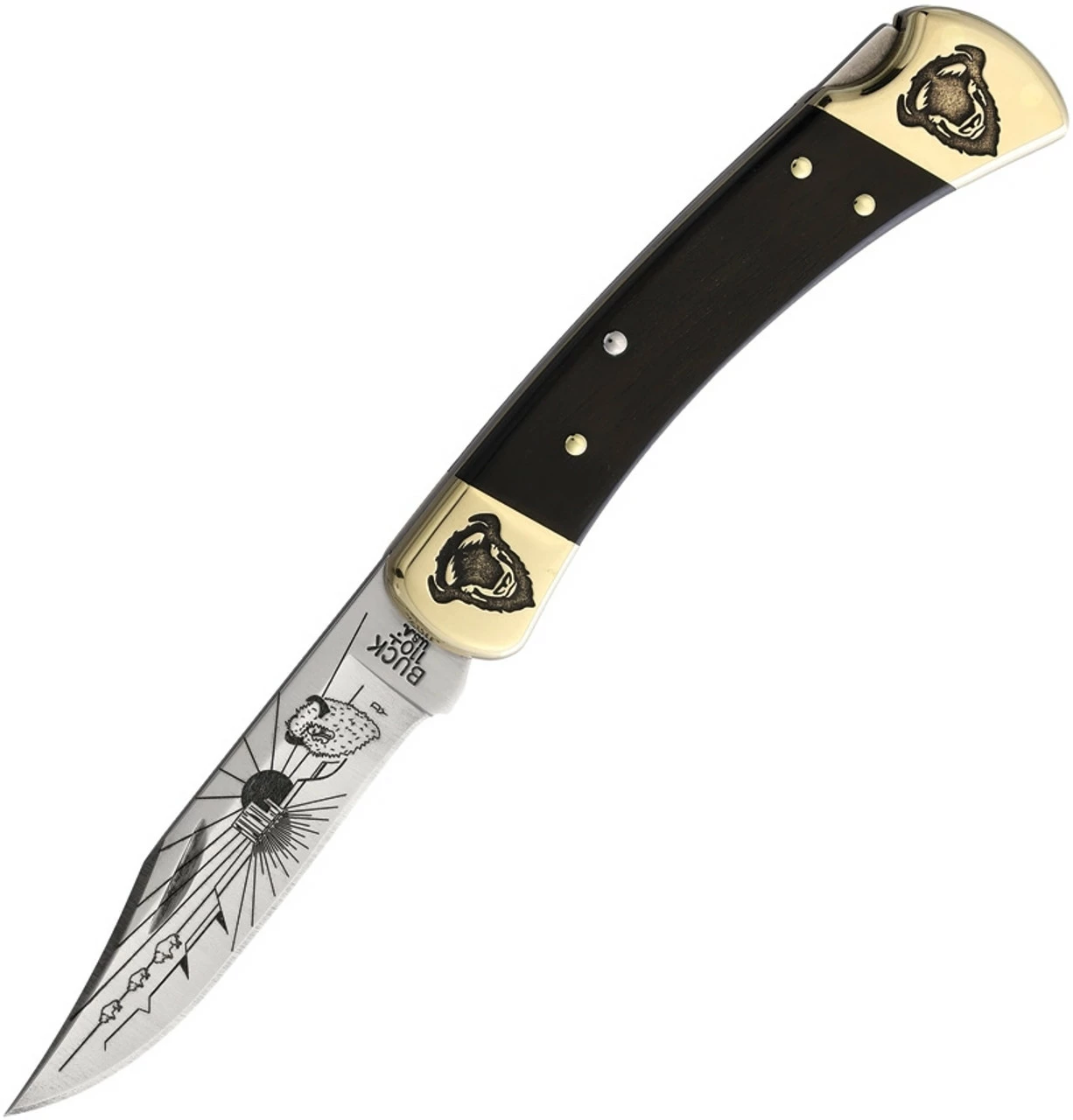 Buck 110 Buffalo- Ebony Wood (3.75" 420HC) YH359 1 Buck 110 Buffalo- Ebony Wood (3.75" 420HC) YH359