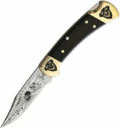 Buck 112 Buffalo Ebony Wood (3.00" Satin 420) YH360