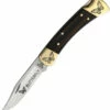 Buck 110 Butterfly- Ebony Wood (3.75" 420HC) YH361