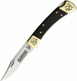 Buck 110 Dolphin - Ebony Wood (3.75" 420HC) YH365