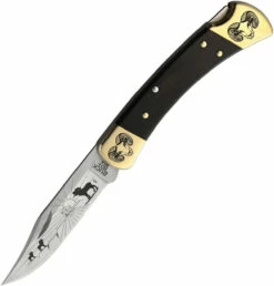 Buck 110 Ram - Ebony Wood (3.75" 420HC) YH377