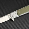 Artisan Classic ATZ1802PGNF, 3.94" D2 Steel Plain Blade, Green G10 Handle