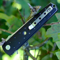 Artisan Virginia ATZ1807PBK, 3.94" D2 Plain Blade, Curved Black G-10 Handle -Knifeworks Sales Shop 1807p bk.4 97715.1566585997