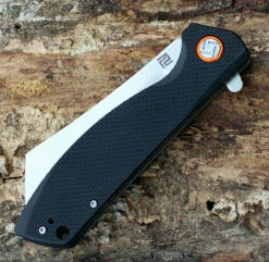 Artisan Tomahawk ATZ1815PBKF, 3.75" D2 Plain Blade, Flat Black G-10 Handle -Knifeworks Sales Shop 1815pbkf.3 32629.1566586011