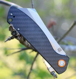 Artisan Tomahawk ATZ1815PCF, 3.75" D2 Plain Blade, Carbon Fiber Handle -Knifeworks Sales Shop 1815pcf.3 03521.1566586074