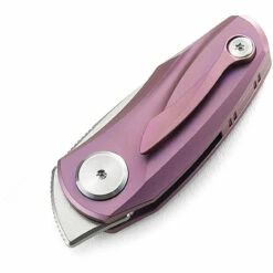 Bestech Tulip Ball Lock 1912C, 1.25" Bohler M390 Kiridashi Blade, Purple Titanium Handle -Knifeworks Sales Shop 1912C.1 17897.1598465910