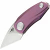 Bestech Tulip Ball Lock 1912C, 1.25" Bohler M390 Kiridashi Blade, Purple Titanium Handle
