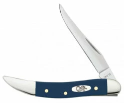 Case Small Texas Toothpick 23617 Smooth Navy Blue Synthetic Handle (410096 SS)