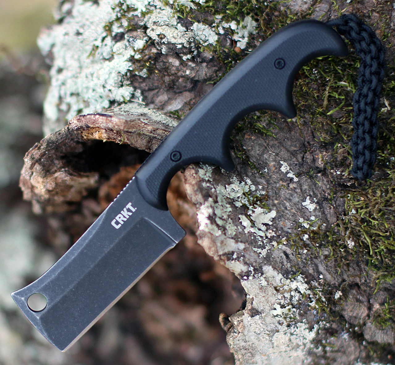 CRKT 2383K Minimalist Cleaver Blackout, 2.13" 5Cr13MoV Stonewashed Fixed Blade, Black G10 Handle W/ Polypropylene Sheath 1 CRKT 2383K Minimalist Cleaver Blackout, 2.13" 5Cr13MoV Stonewashed Fixed Blade, Black G10 Handle W/ Polypropylene Sheath