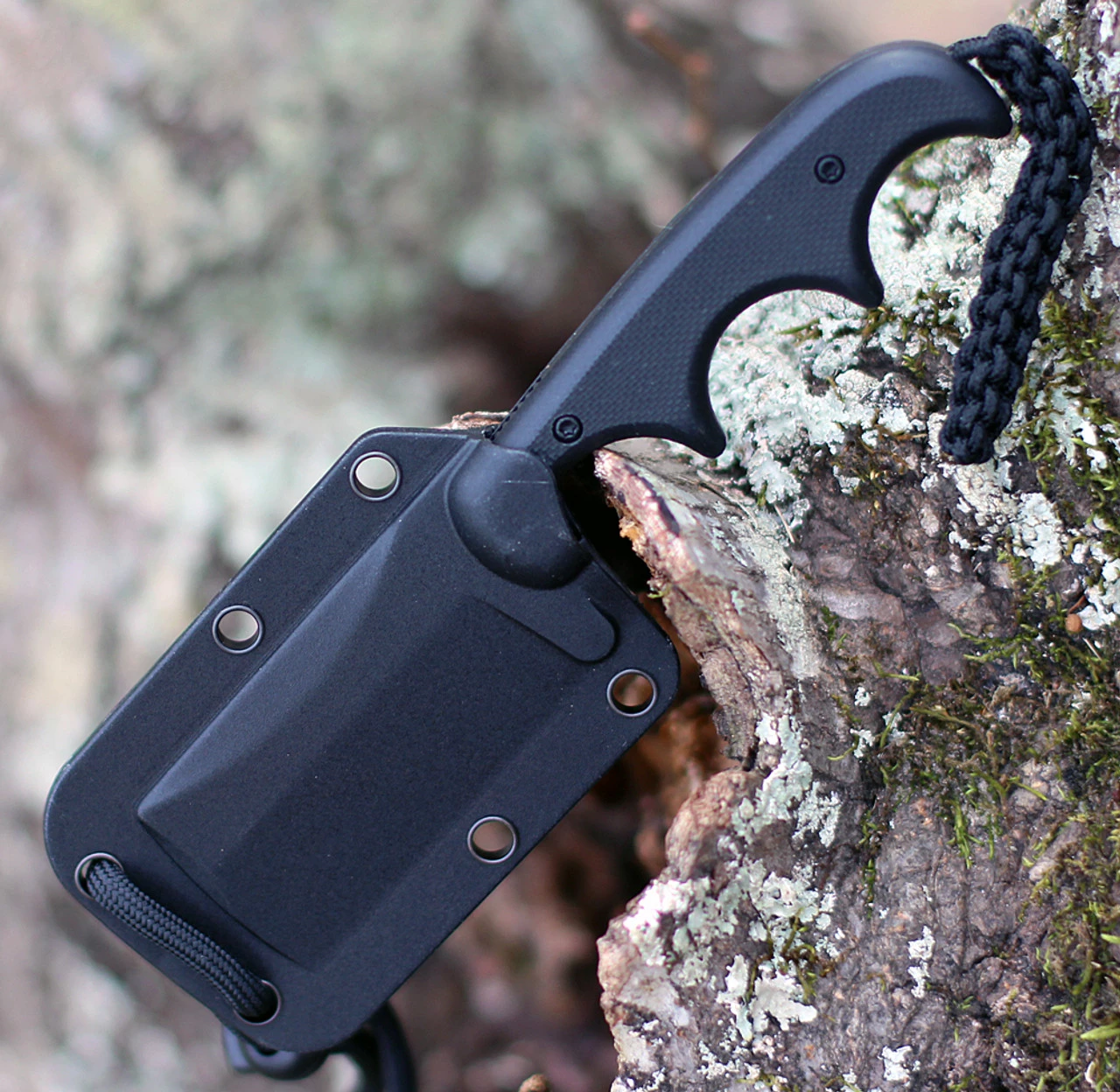 CRKT 2383K Minimalist Cleaver Blackout, 2.13" 5Cr13MoV Stonewashed Fixed Blade, Black G10 Handle W/ Polypropylene Sheath 3 CRKT 2383K Minimalist Cleaver Blackout, 2.13" 5Cr13MoV Stonewashed Fixed Blade, Black G10 Handle W/ Polypropylene Sheath - Image 3