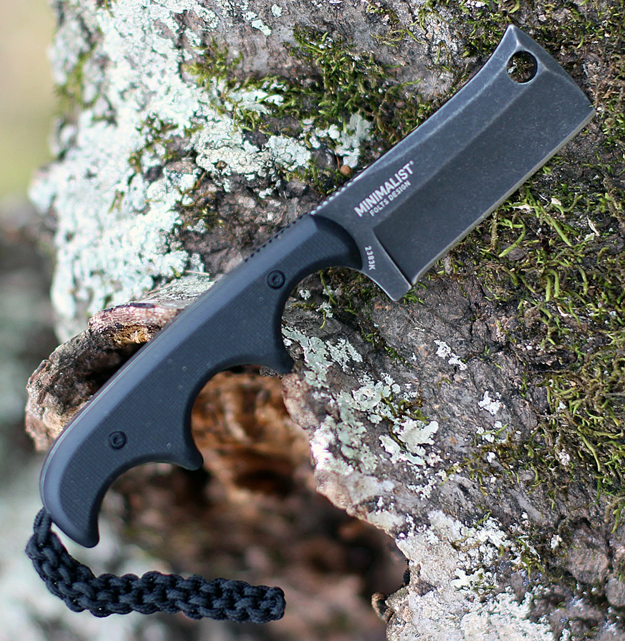 CRKT 2383K Minimalist Cleaver Blackout, 2.13" 5Cr13MoV Stonewashed Fixed Blade, Black G10 Handle W/ Polypropylene Sheath 2 CRKT 2383K Minimalist Cleaver Blackout, 2.13" 5Cr13MoV Stonewashed Fixed Blade, Black G10 Handle W/ Polypropylene Sheath - Image 2