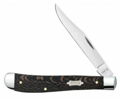 Case Slimeline Trapper 25575 Black Sycamore Wood Handle (71048 SS)