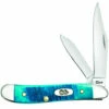 CASE PEANUT 25596, 2 7/8" CLOSED LENGTH SS, CARIBBEAN BLUE JIG BONE HANDLE