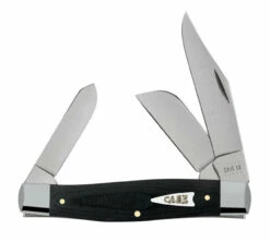 Case Large Stockman 27732 Smooth Black Micarta Handle (10375 SS)