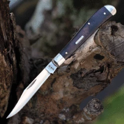 Case Slimeline Trapper 27857 Black & Red Micarta Handle (101048 SS)