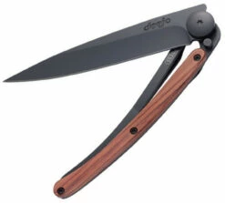Deejo DEE9GB005 27g Coralwood, 3.15" Matte Z40C13 SS Blade, Coralwood Handle