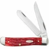 Case Mini Trapper 31952 Dark Red Bone Handle CV (6207 CV)