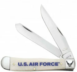 Case Trapper 32404 United States Air Force Embellished Smooth Natural Bone Handle (6254 SS)