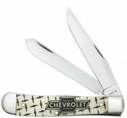 Case Trapper 33700 Chevrolet Embellished Smooth Natural Bone Handle (6254 SS)