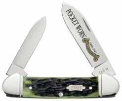 Case Canoe 38193 Pocket Worn® 25th Anniversary Olive Green Bone Handle (62131 SS)