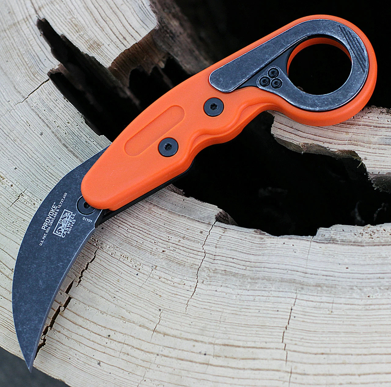 CRKT 4041O Provoke ZAP Kinematic Folding Knife, 2.47" Black 1.4116 Steel Plain Blade, Orange Grivory Handle 1 CRKT 4041O Provoke ZAP Kinematic Folding Knife, 2.47" Black 1.4116 Steel Plain Blade, Orange Grivory Handle