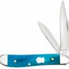 Case Peanut 50667 Smooth Caribbean Blue Bone Handle (6220 SS)