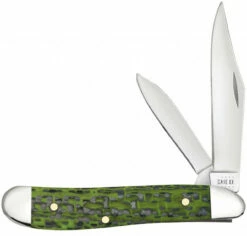 Case Peanut 50714 Green & Black Carbon Fiber Weave Handle (10220 SS)
